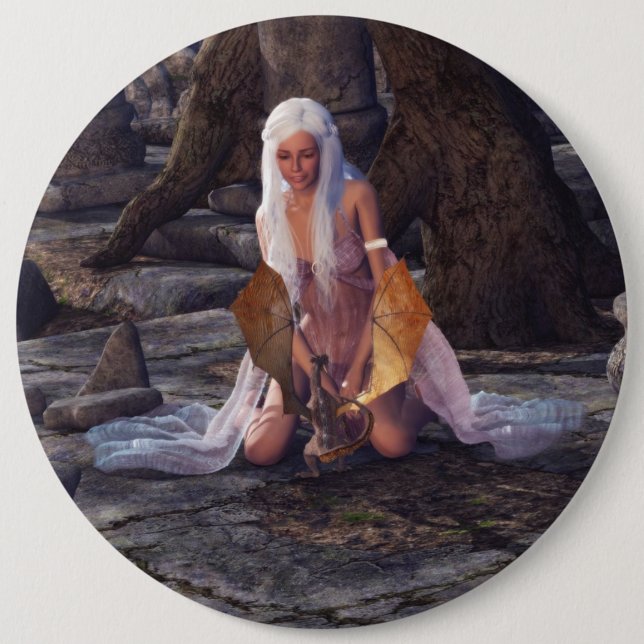 Chapa Redonda De 15 Cm Dragon Lady (Anverso)