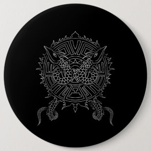 Chapa Redonda De 15 Cm Dragon Mandala Tattoo Design