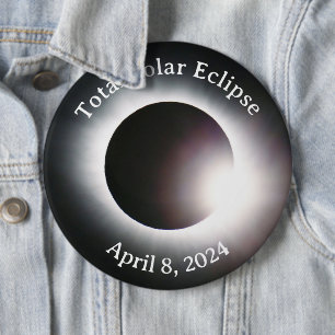 Chapa Redonda De 15 Cm Eclipse solar total 8 de abril de 2024 sol de la l