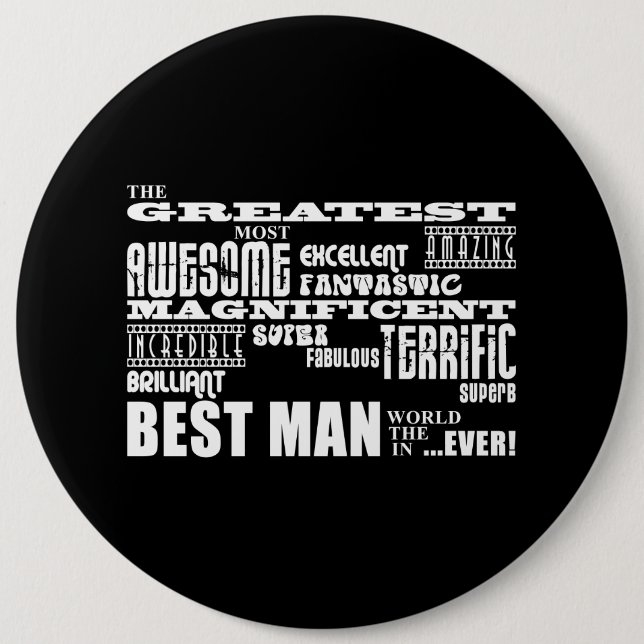 Chapa Redonda De 15 Cm El casarse le agradece los mejores hombres: El (Anverso)