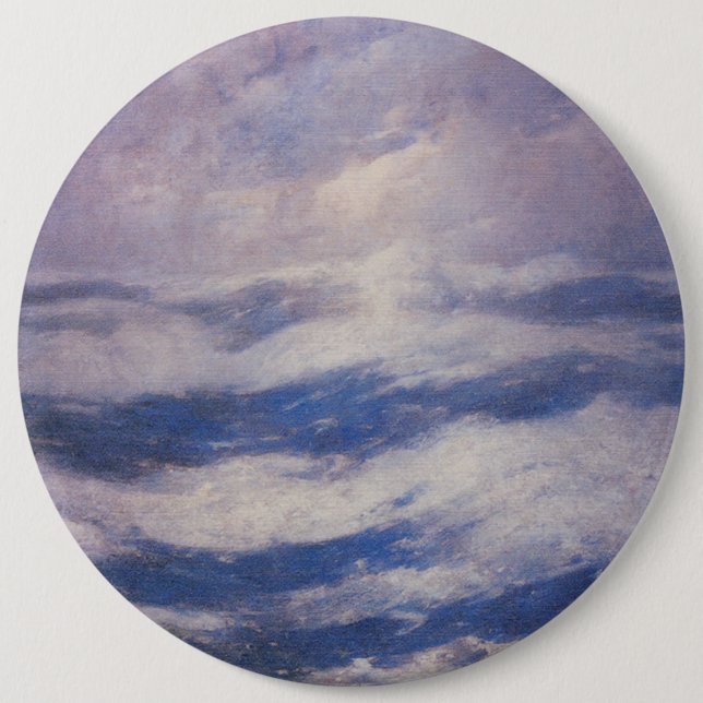 Chapa Redonda De 15 Cm El cielo y el océano (por Emil Carlsen) (Anverso)