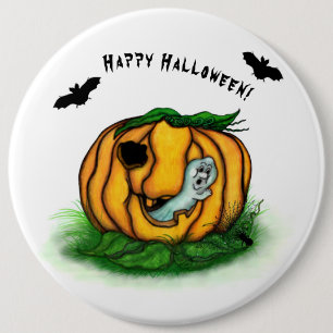 Chapa Redonda De 15 Cm El fantasma de Halloween , Bat , Ghost y Spider