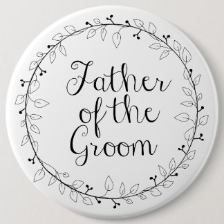 Chapa Redonda De 15 Cm El nombre nupcial del fiesta marca - al padre con