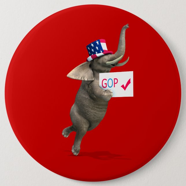 Chapa Redonda De 15 Cm Elefante GOP (Anverso)