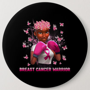 Chapa Redonda De 15 Cm En Octubre Usamos Cáncer De Mama De Mujer Negra Ro