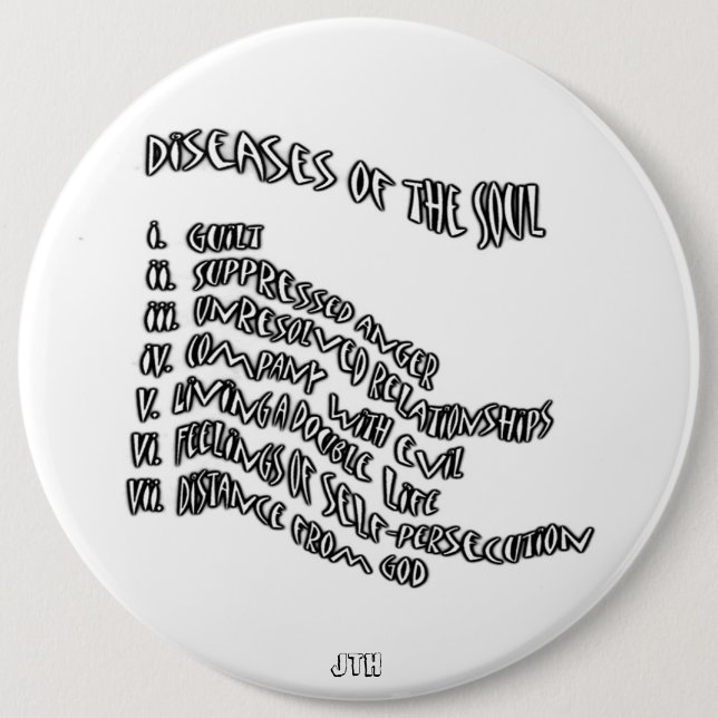 Chapa Redonda De 15 Cm Enfermedades del alma (Anverso)