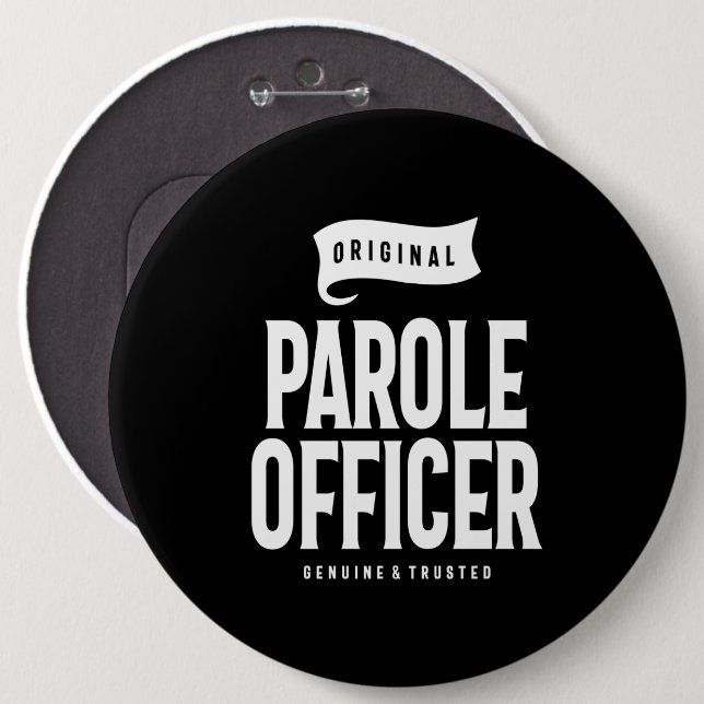 Chapa Redonda De 15 Cm Entrega de cargo de agente de libertad condicional (Anverso y reverso)