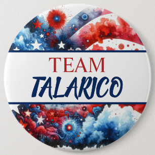 Chapa Redonda De 15 Cm Equipo de Tamaño Extraordinario James Talarico par