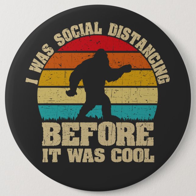 Chapa Redonda De 15 Cm Era distanciamiento social antes de que fuera Guay (Anverso)