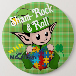 Chapa Redonda De 15 Cm Es hora de Sham-Rock y Roll con MACTown
