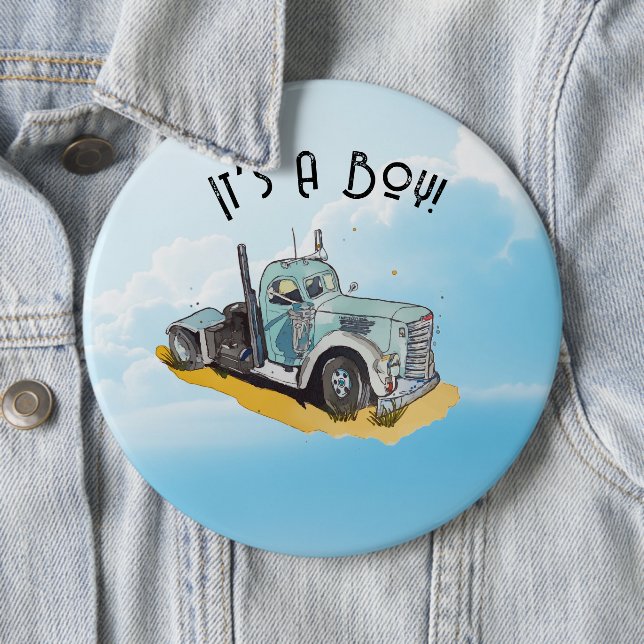 Chapa Redonda De 15 Cm ¡Es un chico! (In situ)