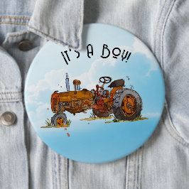 Chapa Redonda De 15 Cm ¡Es un chico!