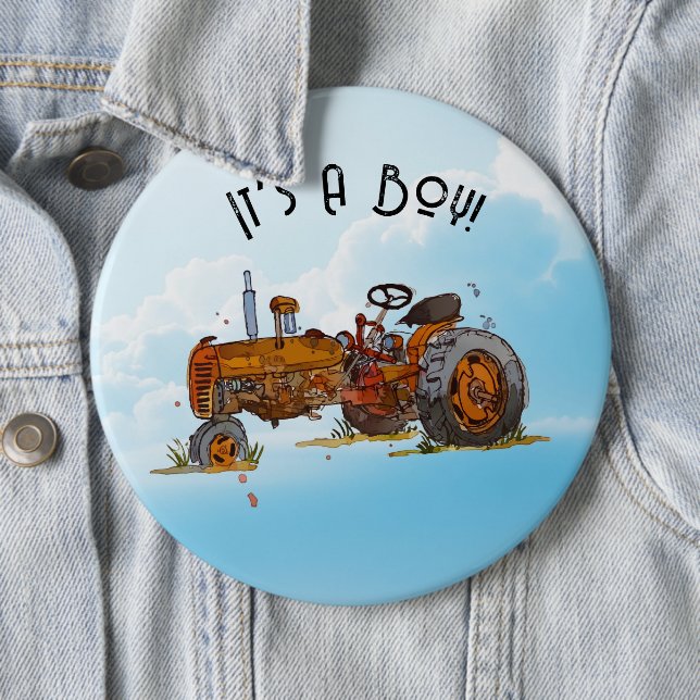 Chapa Redonda De 15 Cm ¡Es un chico! (In situ)