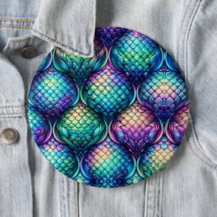 Chapa Redonda De 15 Cm Escalas acuáticas coloridas/irrisorias