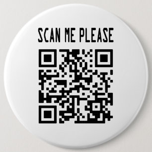 Chapa Redonda De 15 Cm Escanéame por favor código QR - Sonríe, es gratis