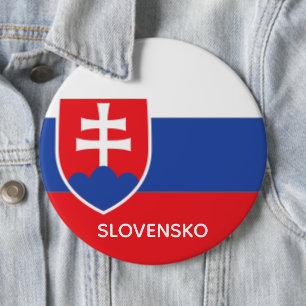 Chapa Redonda De 15 Cm Eslovaquia emblema bandera eslovaca Europa