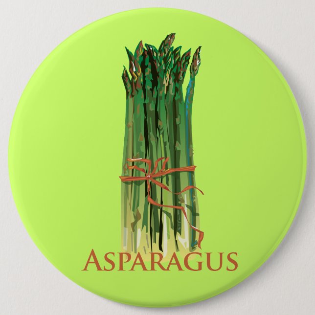 Chapa Redonda De 15 Cm Espárrago verde (Anverso)