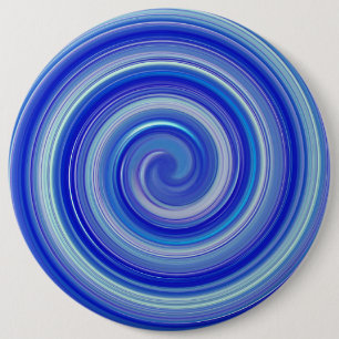 Chapa Redonda De 15 Cm Espiral azul brillante