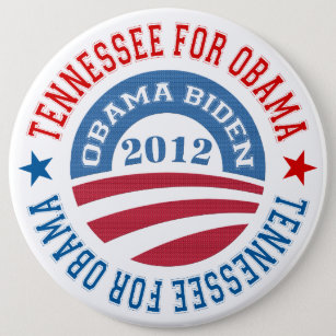 Chapa Redonda De 15 Cm Estado De Tennessee Para Obama-Obama Biden 2012
