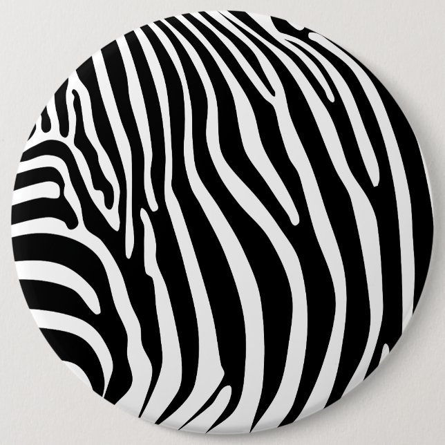 Chapa Redonda De 15 Cm Estampado animal zebra (Anverso)