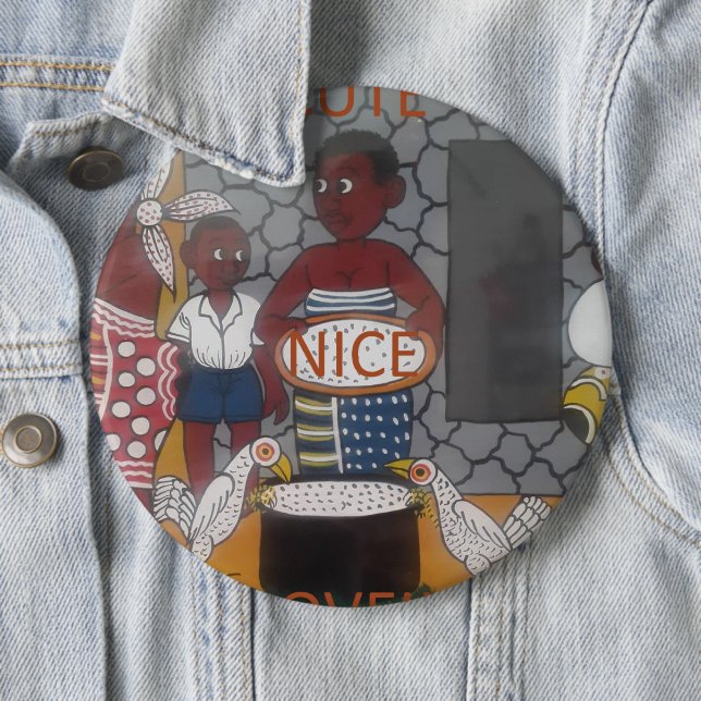 Chapa Redonda De 15 Cm Estilo de vida tradicional africano (In situ)