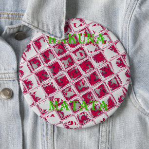Chapa Redonda De 15 Cm Estilo Hakuna Matata Rojo