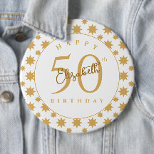 Estrellas Doradas Cumpleaños 50 Nombre Personaliza