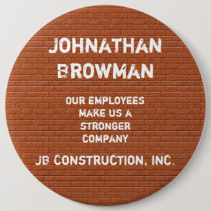 Chapa Redonda De 15 Cm Etiqueta de nombre de negocio Reconocimiento de em