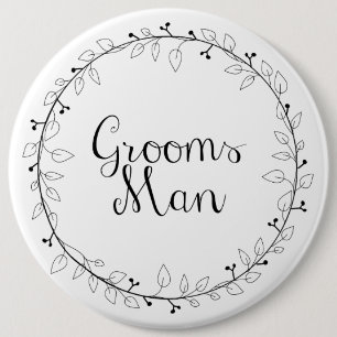 Chapa Redonda De 15 Cm Etiquetas del nombre del boda del padrino de boda