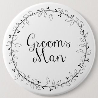 Chapa Redonda De 15 Cm Etiquetas del nombre del boda del padrino de boda