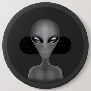 Chapa Redonda De 15 Cm Extranjero de Roswell