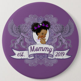 Chapa Redonda De 15 Cm Fancy African Baby Girl Purple|Princesa Blanca