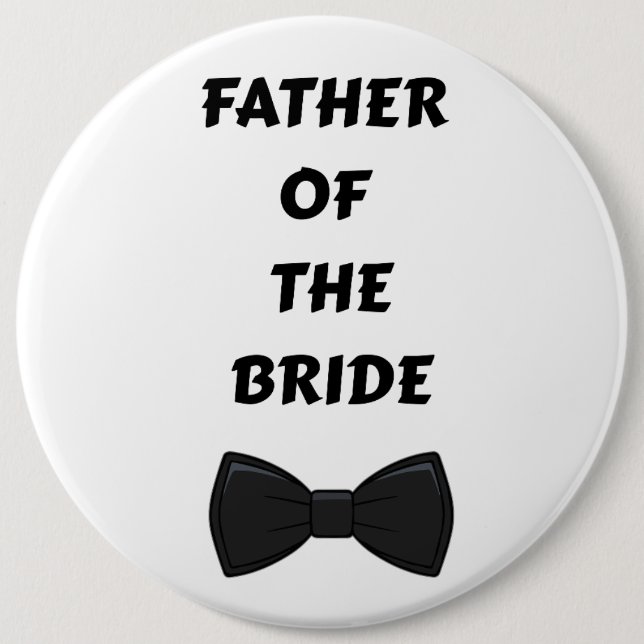 Chapa Redonda De 15 Cm Father of the Bride  (Anverso)