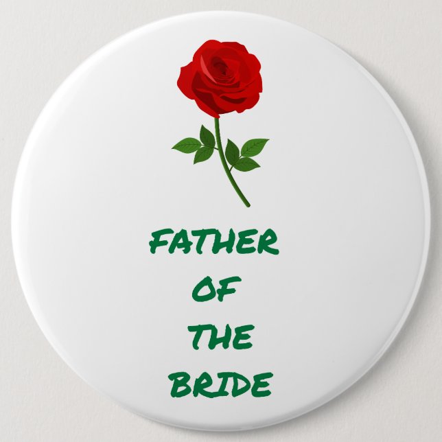 Chapa Redonda De 15 Cm Father of the Bride (Anverso)