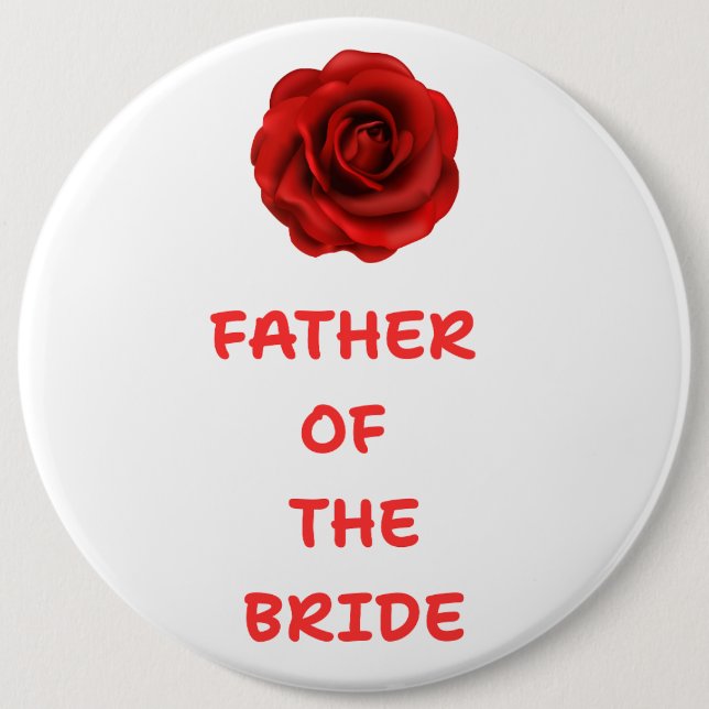 Chapa Redonda De 15 Cm Father of the Bride (Anverso)