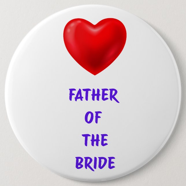 Chapa Redonda De 15 Cm Father of the Bride (Anverso)