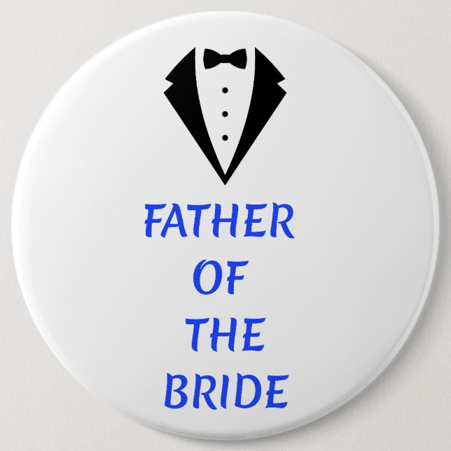 Chapa Redonda De 15 Cm Father of the Bride (Anverso)