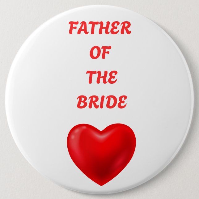 Chapa Redonda De 15 Cm Father of the Bride (Anverso)