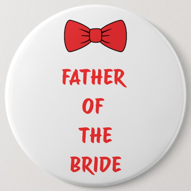 Chapa Redonda De 15 Cm Father of the Bride (Anverso)