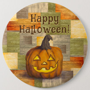 Chapa Redonda De 15 Cm Feliz Halloween Jack O' Lantern Pumpkin