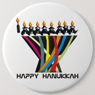 Chapa Redonda De 15 Cm Feliz Hanukkah
