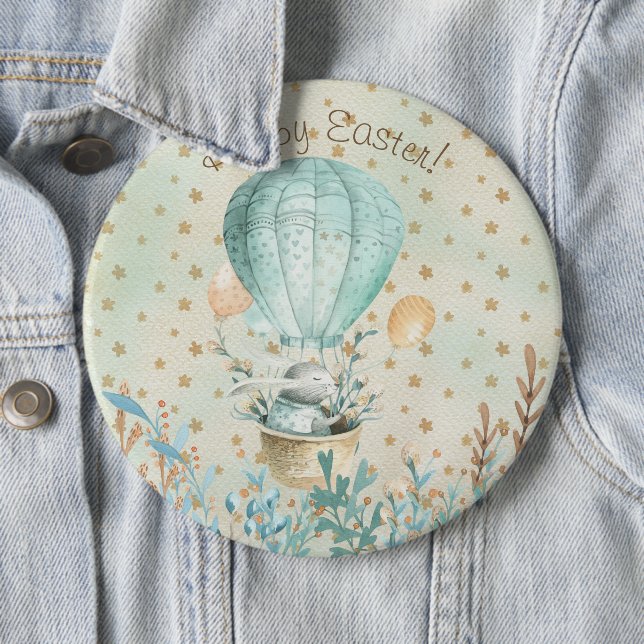 Chapa Redonda De 15 Cm ¡Feliz Pascua! Bunny acuarela (In situ)