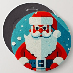 Chapa Redonda De 15 Cm Feliz Santa Claus