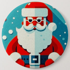 Chapa Redonda De 15 Cm Feliz Santa Claus