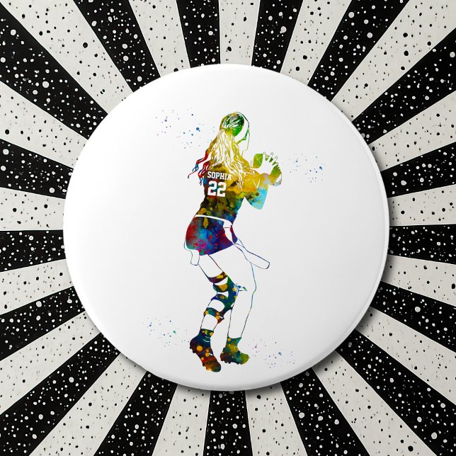 Chapa Redonda De 15 Cm Female Flag Football Player (Subido por el creador)