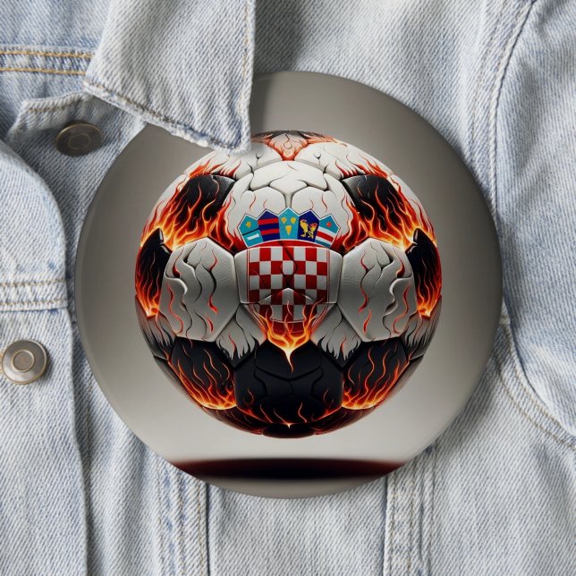 Chapa Redonda De 15 Cm Fiery Ball de fútbol croata (In situ)
