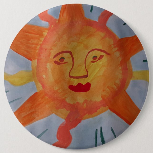 Chapa Redonda De 15 Cm Fiery Sun (Anverso)