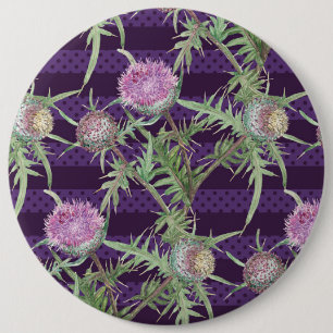 Chapa Redonda De 15 Cm Flores silvestres violeta