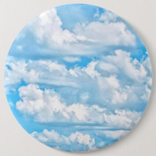 Chapa Redonda De 15 Cm Fondo de nubes soleadas felices festivas
