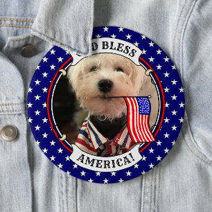 Chapa Redonda De 15 Cm Fotografía de personalizado Marco Estados Unidos B